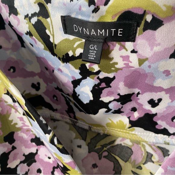 NWOT Dynamite Satin Floral Cami - Picture 4 of 8